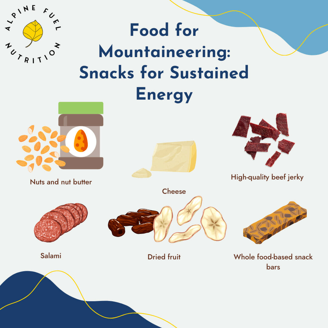 food for mountaineering - snacks for sustained energy