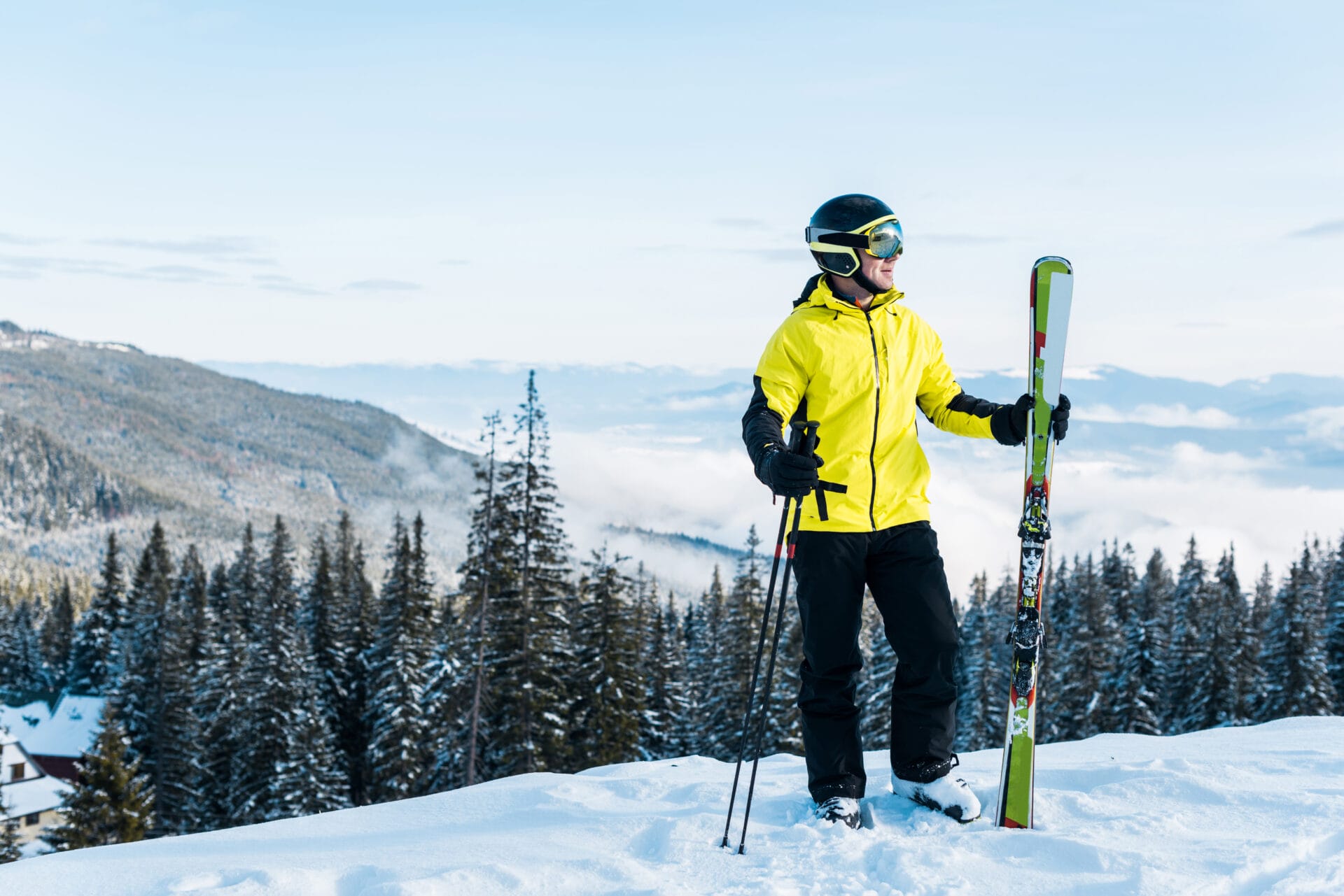 Skier in Evergreen, CO